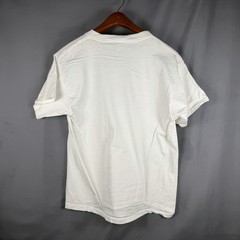 RARE Vintage Single Stitch Tultex Test Print T Shirt Large USA Made White Blue