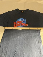 Vintage Planet Hollywood London T Shirt Large Black 90s Nostalgia Europe Retro