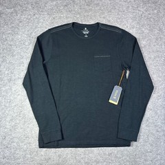 Roark Shirt Mens Small Black Midweight Organic Cotton Sustainable Pocket Surf T