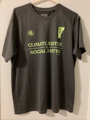 Vermont FC Men’s Large Dark Grey Climate Justice Is Social Justice Tee Shirt