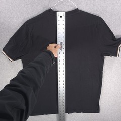 Hugo Boss Thompson Signature Cuff Black Cotton Crew Casual Shirt Mens 2XL (XL)