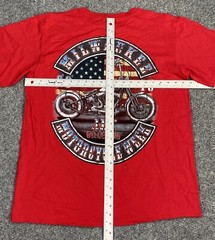 Suna Mens Milwaukee Motorcycle Rally T Shirt Short Sleeve Red Size Large