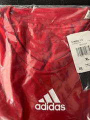 Adidas Creator LS Red T-Shirt XL Powerred White New with Tags Authentic Fashion