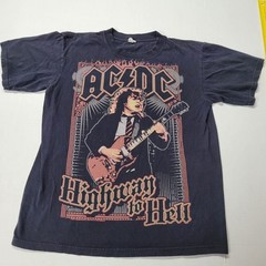 AC/DC MENS BLACK Tshirt Angus Young Highway to Hell Size Med.