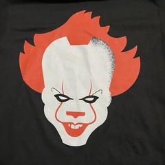 Warner Bros IT Pennywise Graphic T-Shirt Mens Medium Black Horror Movie Tee 2023