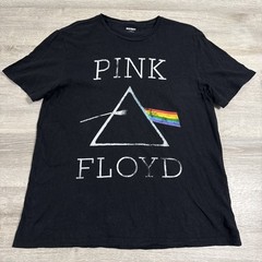 Pink Floyd Shirt Dark Side Of The Moon Prism Logo Men’s Black Large Tee