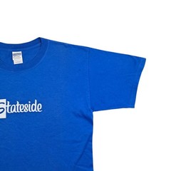 Gildan T Shirt L Men’s Blue Cotton State Side Vinyl Motown Music Short Sleeve