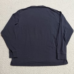 Kith Shirt Mens Medium Blue Navy Graphic Long Sleeve Stretch Cotton Crew Casual