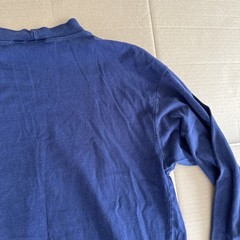 Gulf Traders Mens XL Navy Blue Mock Neck Long Sleeve 100% Cotton Shirt 90s