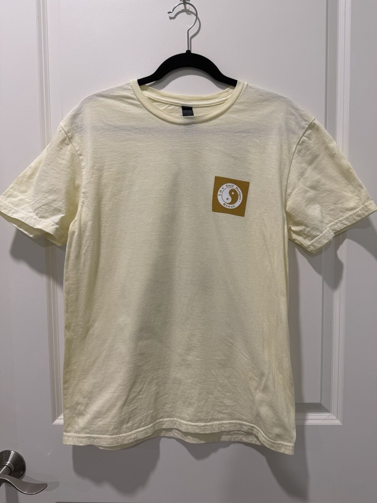 T&C Surf Designs ALOHA Koi Fish Graphic Beige Crewneck T-Shirt Men’s M