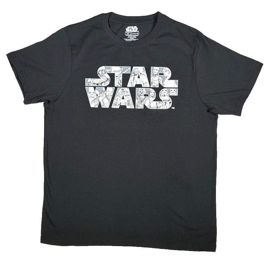 Star Wars Character Logo C-Life Group NWT Graphic Print T-shirt Size Large New