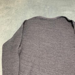 Lee Thermal Shirt Mens Large Charcoal Gray Waffle Knit Regular Fit Side Slit