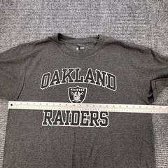 Oakland Raiders T Shirt Mens Large Gray NFL Team Apparel Logo Short Sleeve Tee