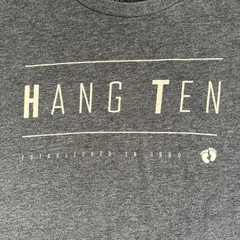 Hang Ten T Shirt Men’s Size Large Charcoal Gray Est 1960 California Surf 0174