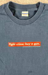 FTP x FUCT THE POPULATION Fight Crime Buy a Gun 2017 SIZE LARGE Shirt SHIPS FAST