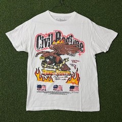 Civilregime Rebel Youth Graphic Eagle Tee Shirt White