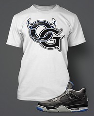Graphic OG Tee Shirt to Match AIR J4 BLACK ROYAL Shoe Hip Hop Street Sneaker Tee