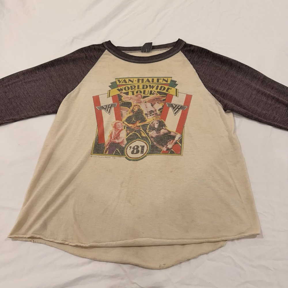 Vintage 1981 Van Halen World Wide Tour Band Tee Shirt Size MEDIUM