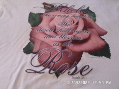 NEW T-Shirt: Behold The Coming Kingdom w/ Rose : Lots of sizes & colors S-5XL
