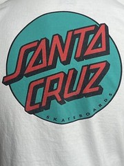 Santa Cruz Skateboards Graphic T-Shirt Mens Unknown Size White Logo Short Sleeve