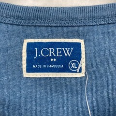 J.Crew Marled Cotton Henley Long Sleeve T-Shirt Mens XL Blue Preppy Outdoors NWT