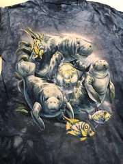 Manatee Sea Cow Marine Aquatic Wildlife Ocean Animal Blue Mountain T-Shirt S-2X