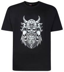 ESPIONAGE VIKING SKULLS PRINT T SHIRT BIG SIZE 2XL 3XL 4XL 5XL 6XL