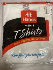 Vintage 1997 Hanes T Shirts Sealed NOS 3 Pack Medium 38-40 White Cotton USA 3PC