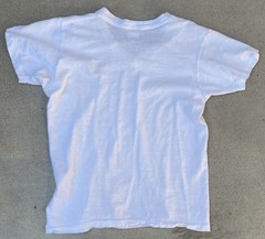 Vintage Two Guys White V Neck T Shirt Combed Cotton Size M Single Stitch