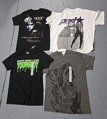 XXXTentacion PND YoungBoy Central Cee Rap T-Shirt Lot 4pc SZ Medium (P)
