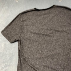 Express Henley Shirt Mens Large Charcoal Gray Short Sleeve Stretch Chest Pocket