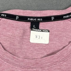 Public Rec Shirt Mens L Pink Short Sleeve Go To Performance Moisture Wicking