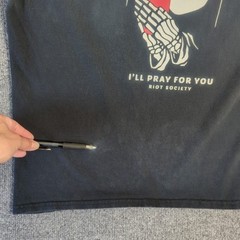 Riot Society “I’ll Pray For You” T-shirt S/S Black Men’s XL (Read)