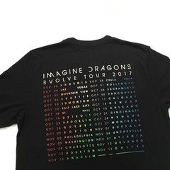 Imagine Dragons T Shirt L Black Evolve Tour 2017 Short Sleeve Band Music Unisex.