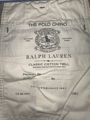 NWT Polo Ralph Lauren 50×27 Soft Gray Flat Front Polo Chino Cotton Twill $84.99