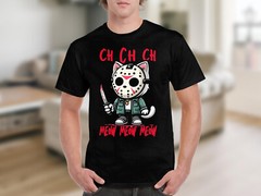 Funny Cat T-Shirt Horror Cat Shirt Halloween T-Shirt Cat Lovers Gift Cat Costume