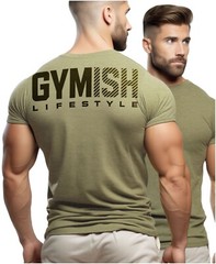 091. Gymish Lifestyle Back design Funny Workout Gym T-Shirt for Men