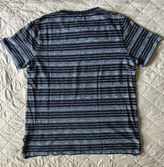 BUFFALO By David Bitton Men’s Striped Blue Shirt Size XL Short Sleeve Crew Neck
