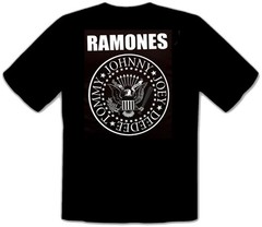 Ramones – HEY HO LETs Go Logo Rock Musik schwarz T-Shirt HOT ITEM (On Back)