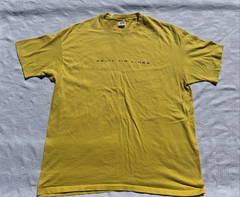 Delta Air Lines Anvil Yellow Employee Shirt Size XXL USA Vintage