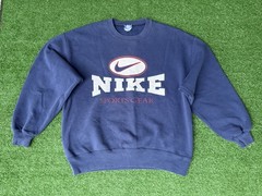 Vintage 90’s Nike Sports Gear Oval Swoosh Shirt Made In USA Blue Men’s sz Medium