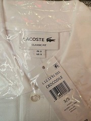 Lacoste Men’s Polo Shirt Cotton Classic Fit size #L1212 White