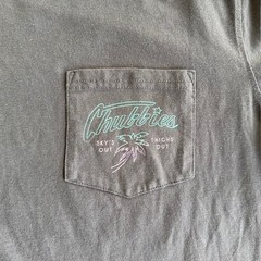 Chubbies Tee Shirt The Weekend Has Arrived Large Pocket T Gray Charcoal Used