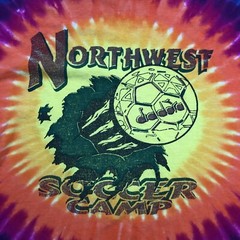 Diadora Northwest Soccer Camp Vintage Single Stitch Tie Dye Shirt Mens Medium