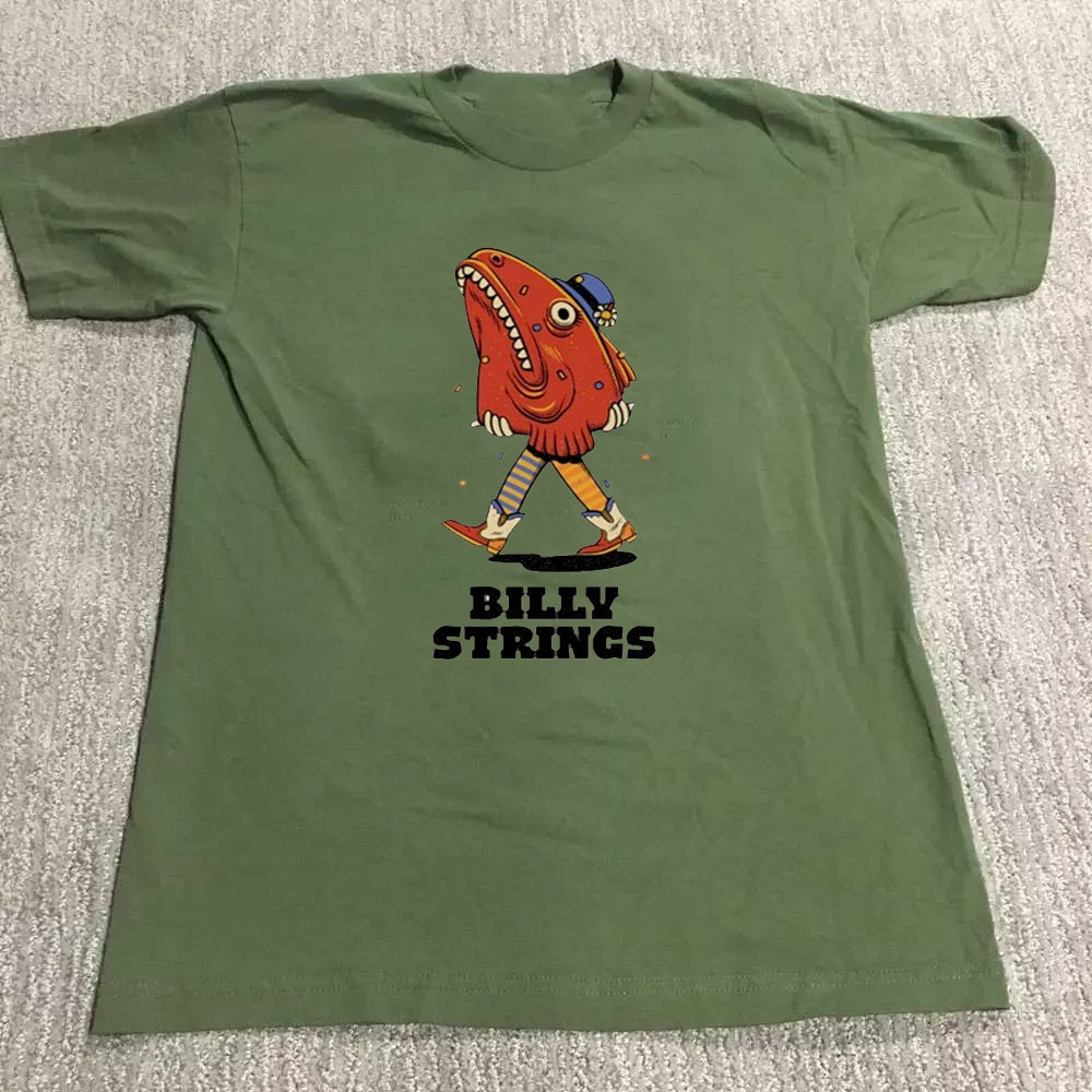 Billy Strings Spring Tour 2025 Walking Fish Head T Shirt Green S-5XL HH309