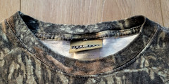 VINTAGE Jerzees Shirt Mens XL Brown Camo Long Sleeve Outdoors Mossy Oak Hunting