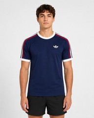 Adidas Mens Navy Blue Red White Short Sleeve Jersey S-2XL Mens