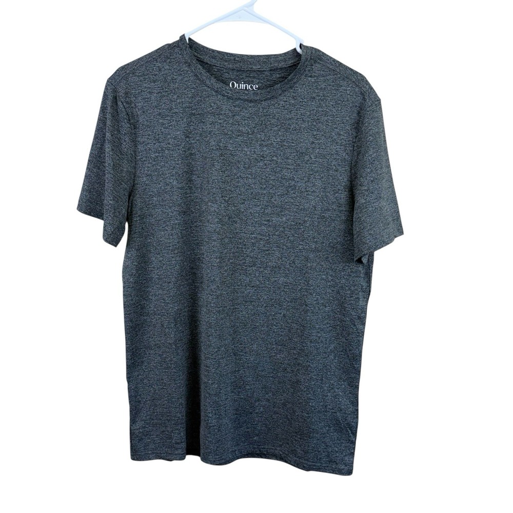 Quince Mens Flowknit Performance Short Sleeve T-Shirt Size S Heather Gray