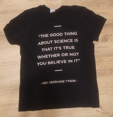 NEIL DEGRASSE TYSON QUOTE T-SHIRT BLACK SIZE SMALL MUSEUM OF NATURAL HISTORY