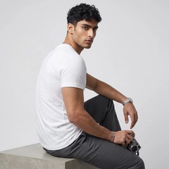 Palm Angels PLA1UMBTS01BI Mens T-Shirt Bipack White 2-Piece Set